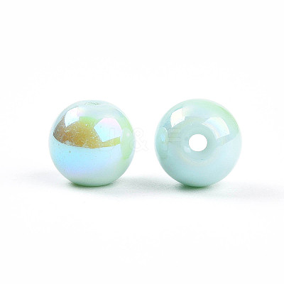 Electroplate Pearlized Glass Pearl Beads EGLA-T021-14B-05-1