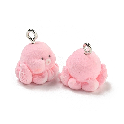 Flocky Acrylic Pendants FIND-A044-01F-1