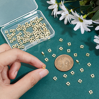 100Pcs Brass Spacer Beads KK-BC0012-54A-1