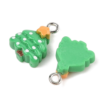 Christmas Theme Opaque Resin Pendants RESI-S08-01N-1