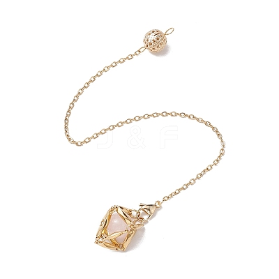 Stainless Steel Braided Chain Macrame Pouch Empty Stone Holder Dowsing Pendulums PALLOY-JF02737-1