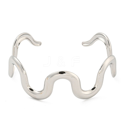 Non-Tarnish 304 Stainless Steel Open Cuff Bangles BJEW-Z065-04P-1