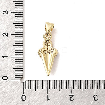 Brass Micro Pave Cubic Zirconia Pendants KK-C137-07B-G-1