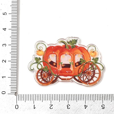 Halloween Printed Acrylic Pendants MACR-I041-02B-1