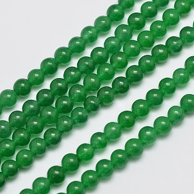 Natural & Dyed Malaysia Jade Bead Strands G-A146-4mm-A06-1