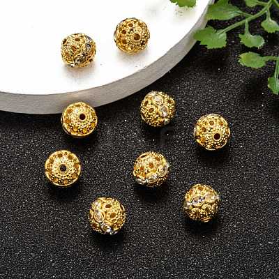 Brass Rhinestone Beads RB-H041-5-1