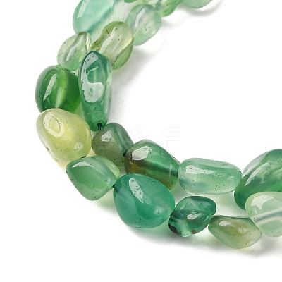 Natural Green Onyx Agate Beads Strands G-K395-A08-01-1