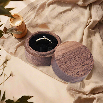 1-Slot Wood Ring Storage Boxes with Velvet Inside CON-CL0001-28B-1