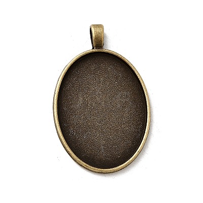Vintage Tibetan Style Alloy Pendant Cabochon Settings TIBEP-M018-21AB-NF-1