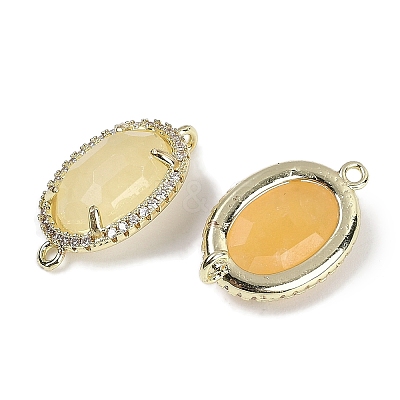 Natural Topaz Jade Faceted Oval Links G-B126-07G-11-1