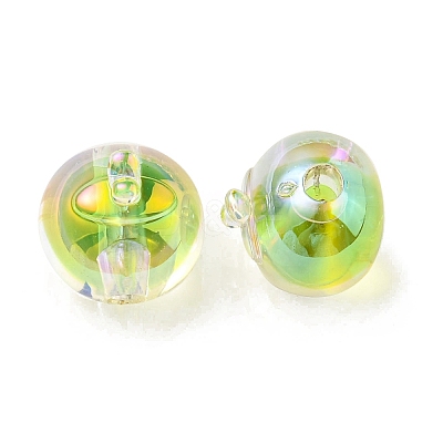 UV Plating Rainbow Iridescent Acrylic Beads OACR-A014-02F-1