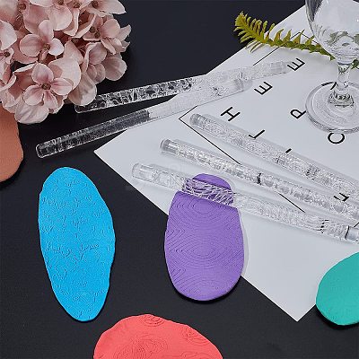 5Pcs 1 Style Acrylic Rolling Pin DIY-PH0003-40-1