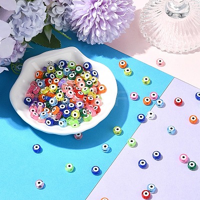 200Pcs Transparent Acrylic Beads TACR-YW0002-08M-1