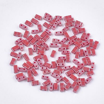 2-Hole Opaque Glass Seed Beads SEED-S023-27B-05-1