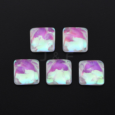 Translucent Electroplated Glass Cabochons EGLA-T026-003-1
