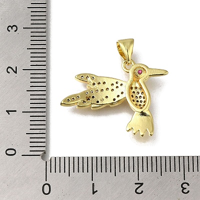 Rack Plating Brass Micro Pave Cubic Zirconia Pendants KK-G500-04A-G-1