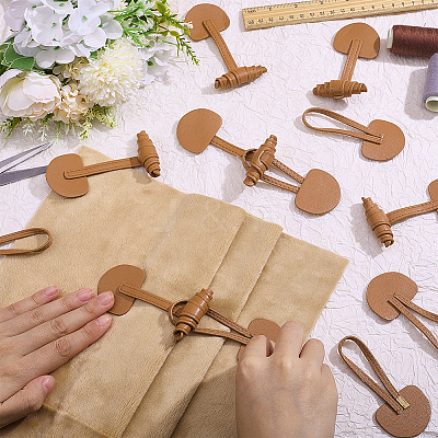 Leather Toggle Buckles FIND-WH0199-469A-1