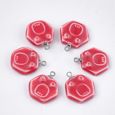 Handmade Porcelain Pendants PORC-T002-95-1