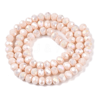 Electroplate Glass Beads Strands EGLA-A044-P6mm-B05-1