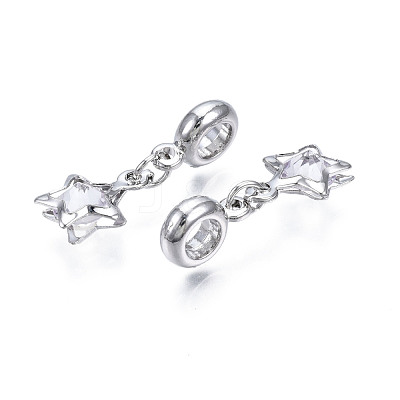 Rack Plating Alloy European Dangle Charms MPDL-N039-204S-1