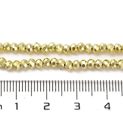 Electroplate Glass Beads Strands X-EGLA-D030-15A-03-1