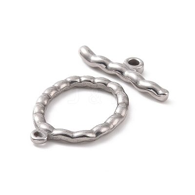Non-Tarnish 304 Stainless Steel Toggle Clasps STAS-A067-02P-1