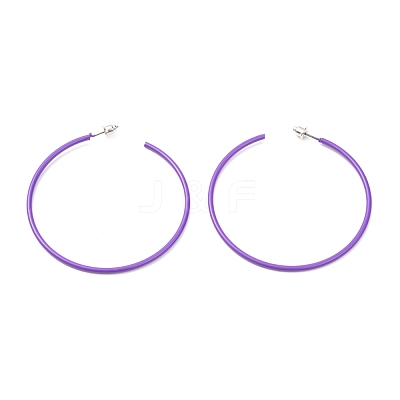 Tarnish Resistant Baking Paint 201 Stainless Steel Half Hoop Earrings EJEW-P185-A01-01-1