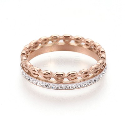 304 Stainless Steel Finger Rings RJEW-A032-03RG-1