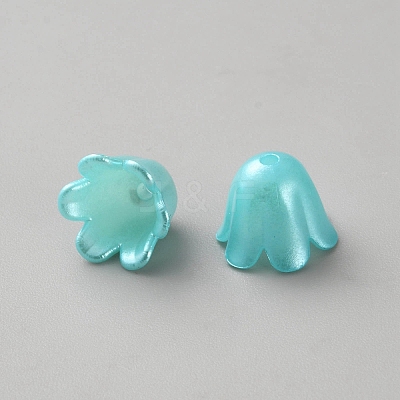 Plastic Imitation Pearl Bead Cap FIND-WH0433-42A-1