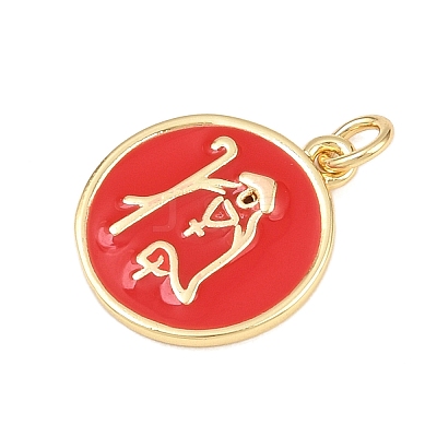 Brass Enamel Pendants KK-L251-02G-D02-1