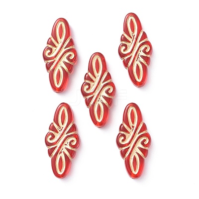 Plating Acrylic Beads X-OACR-P007-04-1