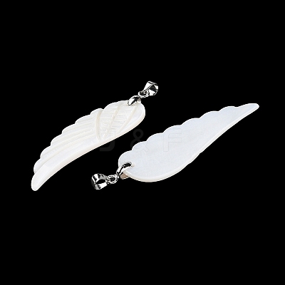 Natural Freshwater Shell Pendants BSHE-Z003-38P-1