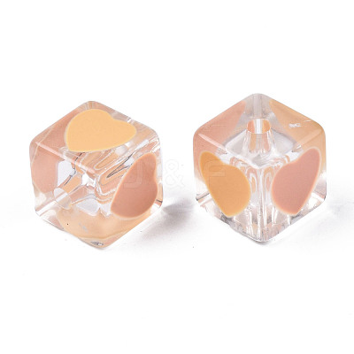 Transparent Acrylic Beads TACR-T004-10E-1