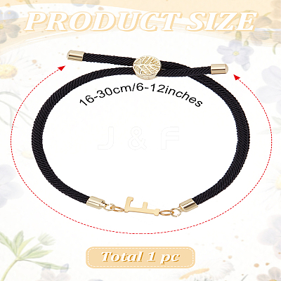1Pc Adjustable Nylon Cord Slider Bracelets for Women BJEW-LP0001-32F-01-1