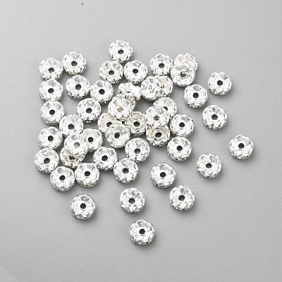 Iron Crystal Rhinestone Spacer Beads RB-A008-8MM-S-1