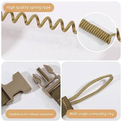 Nylon Outdoor Tactical Spring Lanyard AJEW-WH0752-319A-1