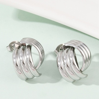 304 Stainless Steel Stud Earrings EJEW-S265-04P-1