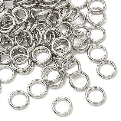 Alloy Soldered Closed Jump Rings X-PALLOY-H039-P-1
