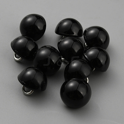 1-Hole Plastic Imitation Pearls Shank Buttons BUTT-WH0028-75C-1
