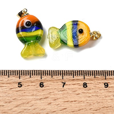 Handmade Lampwork Pendants LAMP-A007-01G-05-04-1