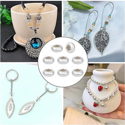 8Pcs 925 Sterling Silver Spacer Beads STER-BC0001-61B-1