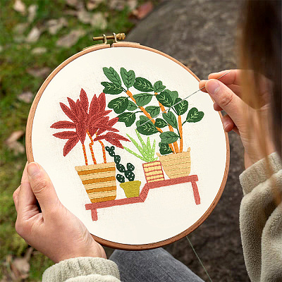 3 Sets 3 Styles DIY Embroidery Starter Kits DIY-TA0006-67-1