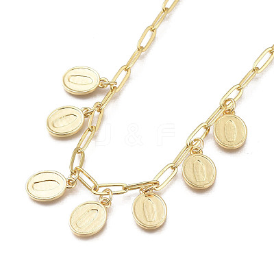Brass Pendant Necklaces NJEW-M185-01G-1