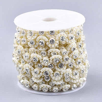 ABS Plastic Imitation Pearl Beaded Trim Garland Strand AJEW-S073-28-1