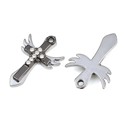 Alloy Rhinestone Pendants RB-CBA18BA-04EB-1