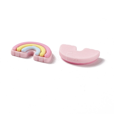Spray Painted Resin Cabochons RESI-G031-08-1