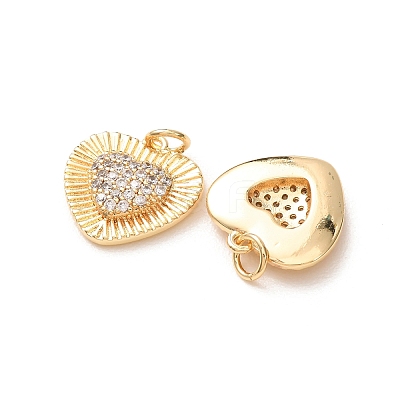 Valentine's Day Brass Micro Pave Clear Cubic Zirconia Pendants KK-A304-24G-G-1