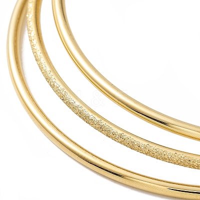 3Pcs Ion Plating(IP) 304 Stainless Steel Plain Bangles Set BJEW-G684-02A-G-1