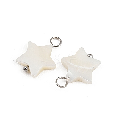 Natural Shell Star Pendants X1-STAS-D378-35P-1