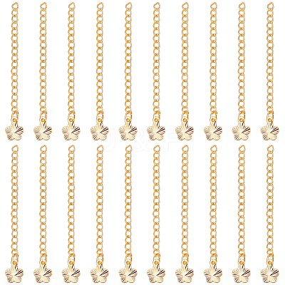 20Pcs Brass Chain Extender KK-BBC0016-36-1
